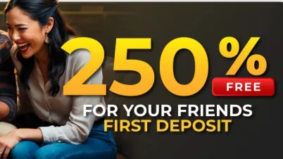 Banner del programa de referidos de MiCasino con 250% del primer deposito del amigo