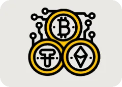 Icono de pago con criptomonedas en MiCasino