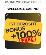 Tarjeta del bono de bienvenida de casino de MiCasino con 100% del primer deposito