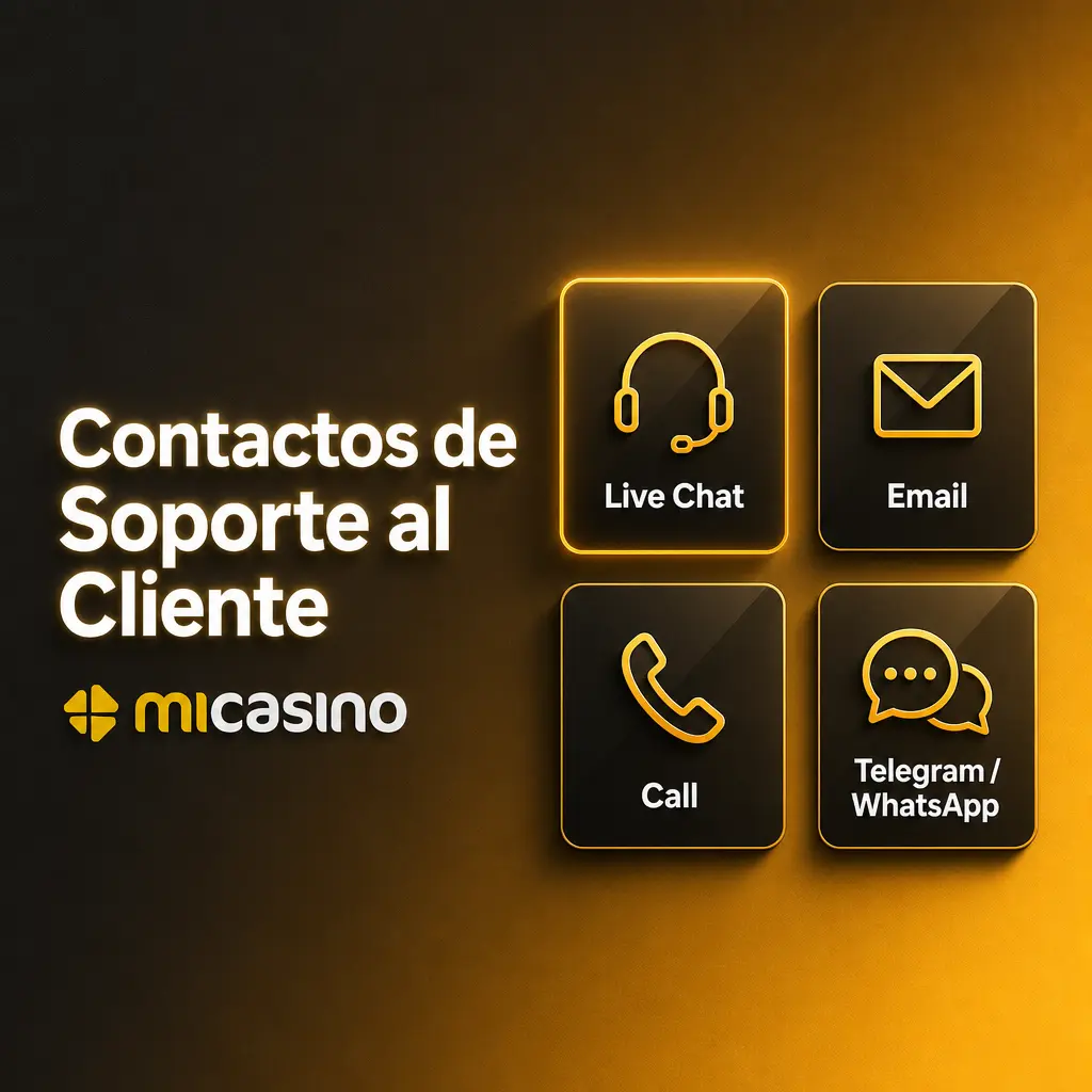 Contactos de soporte al cliente de Micasino: chat en vivo, correo, WhatsApp y centro de ayuda para consultas de pago.