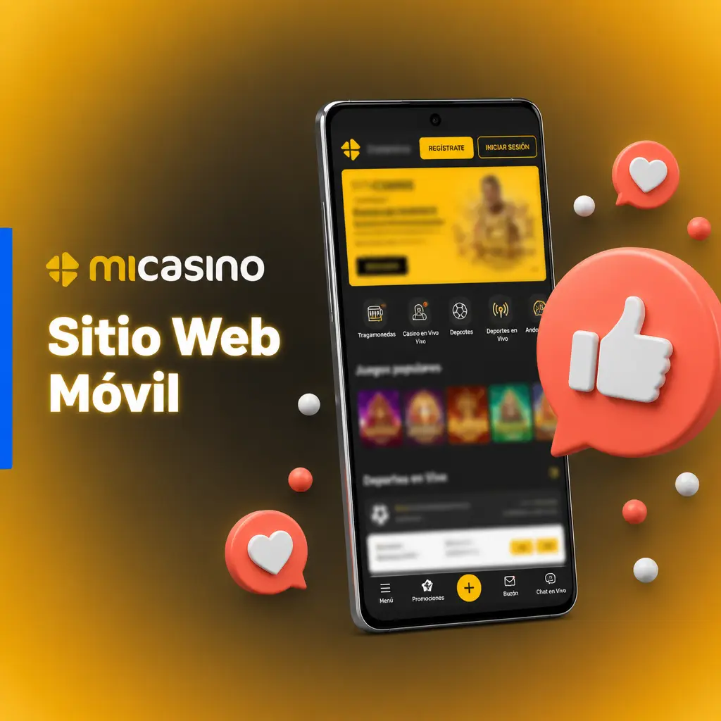 Sitio web móvil de Micasino, carga rápida sin descargas, compatible con Android e iOS desde cualquier navegador