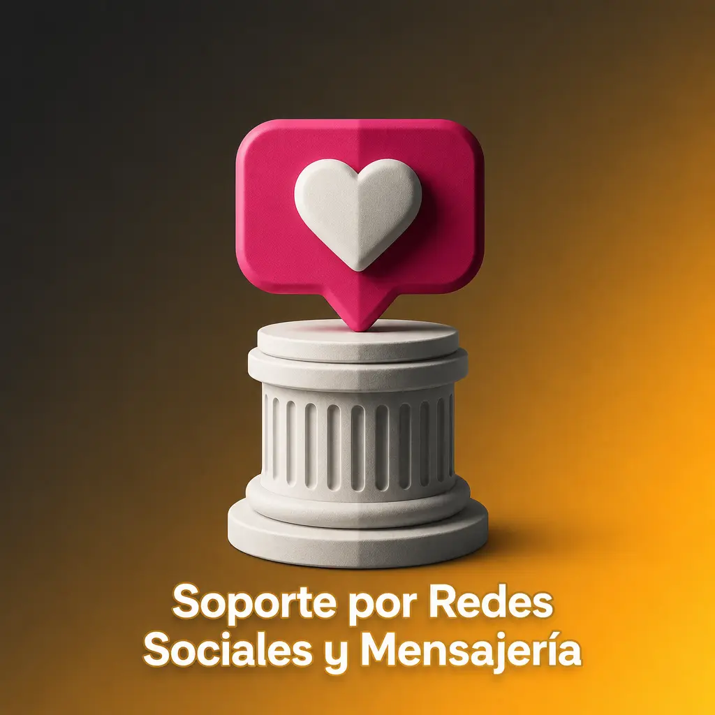 Soporte al cliente de Micasino a través de redes sociales y aplicaciones de mensajería como WhatsApp y Telegram.